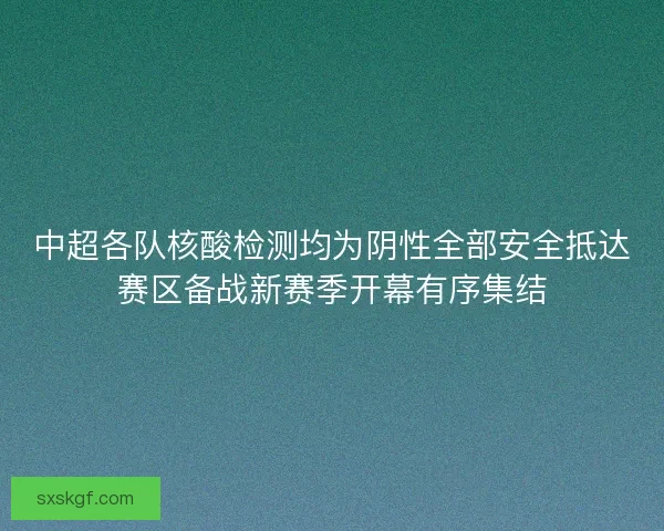 中超各队核酸检测均为阴性全部安全抵达赛区备战新赛季开幕有序集结
