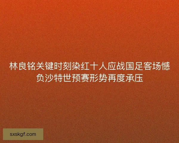 林良铭关键时刻染红十人应战国足客场憾负沙特世预赛形势再度承压